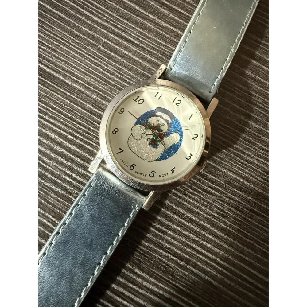 Christmas Snow Man Classic Vintage  Analog Watch New Battery!